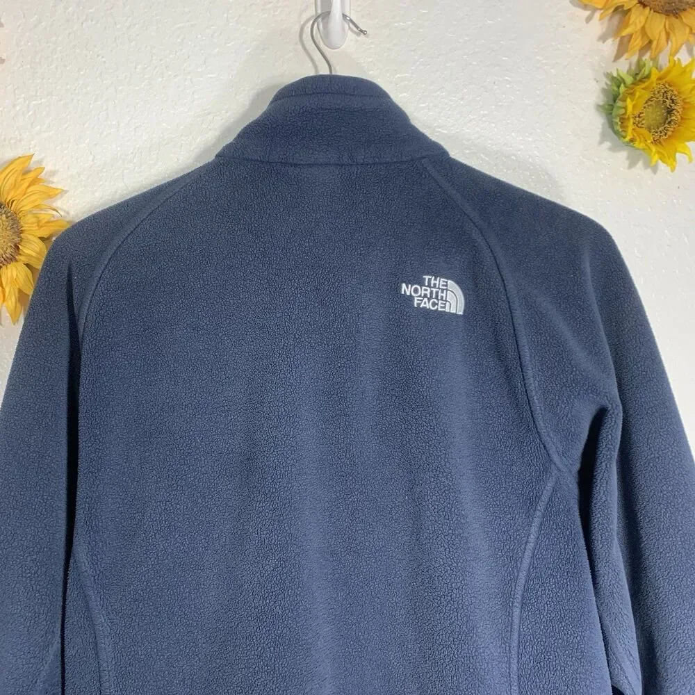 The North Face Mens Navy Blue Fleece Zippered Pockets Size Small